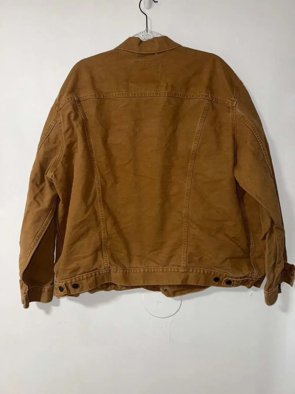 Levi's Trucker Jacket Brown Canvas Cotton Standard Size 3XL